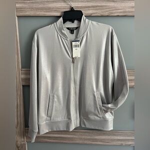 NWT Ralph Lauren Silver Bomber Jacket